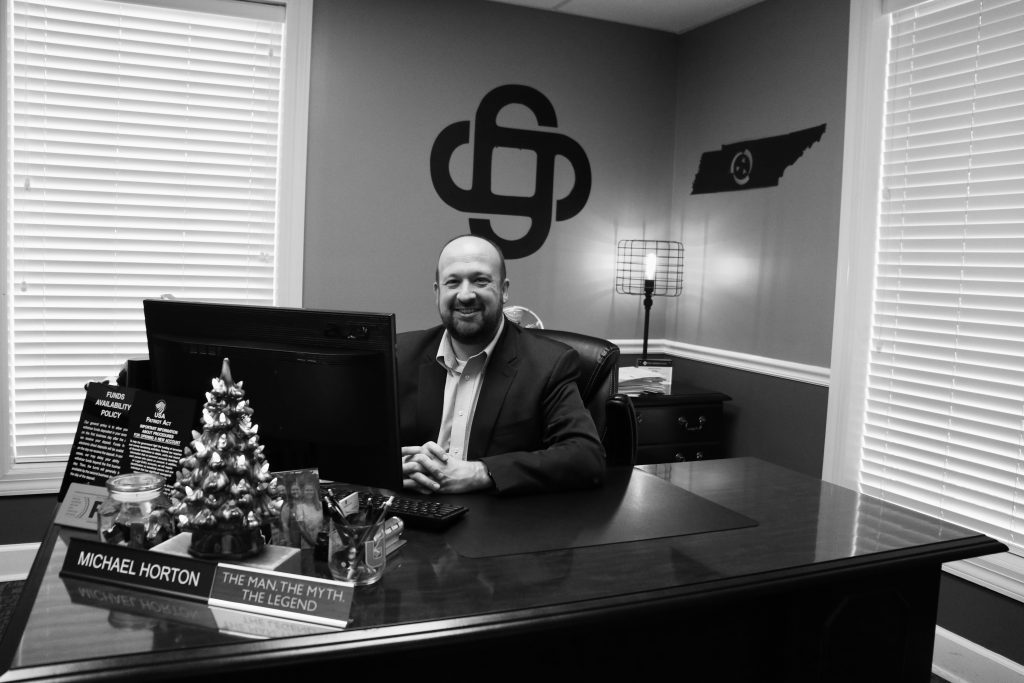 Michael Horton in his office in Westmoreland. 